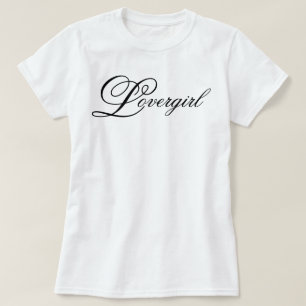 T-shirt Douce et jolie écriture Lovergirl