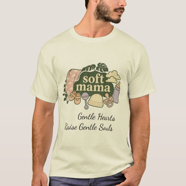 T-shirt Douce Maman Conception d'essentiels pour bébé rétr (Devant)