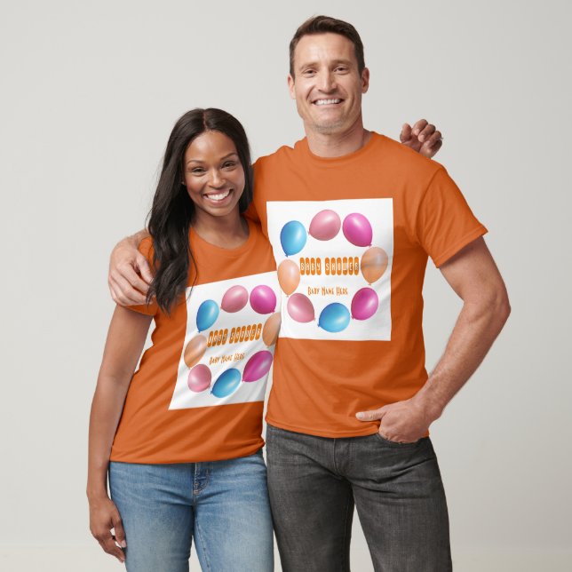 T-shirt Douce petite fête de bébé Joie Texte et image pers (Unisexe)