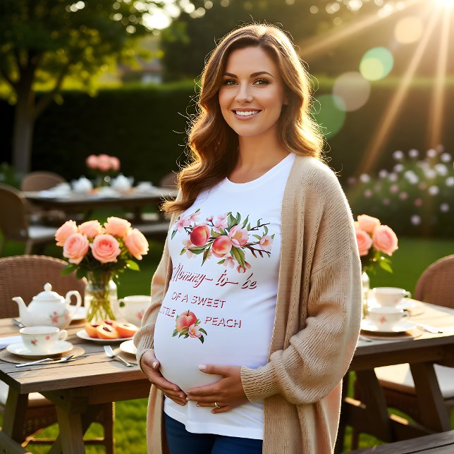 T-shirt Douce petite maman pêche (Créateur téléchargé)