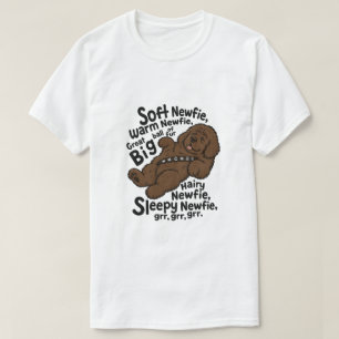 T-shirt Douce Poème Newfie (nouveau brun)