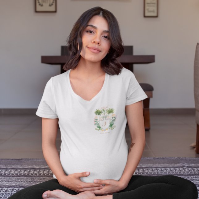 T-shirt Douce Rétro Palm Springs Baby Shower | Future Mama (Créateur téléchargé)