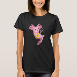 T-shirt Douce salamandre axolotl jouant de la guitare
