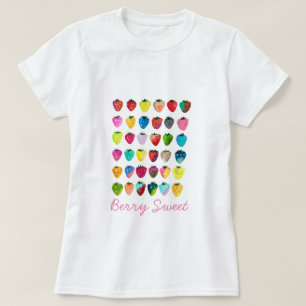 T-shirt Douceur fraise mignonne aquarelle de fruit mignon