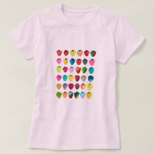 T-shirt Douceur fraise mignonne aquarelle de fruit mignon