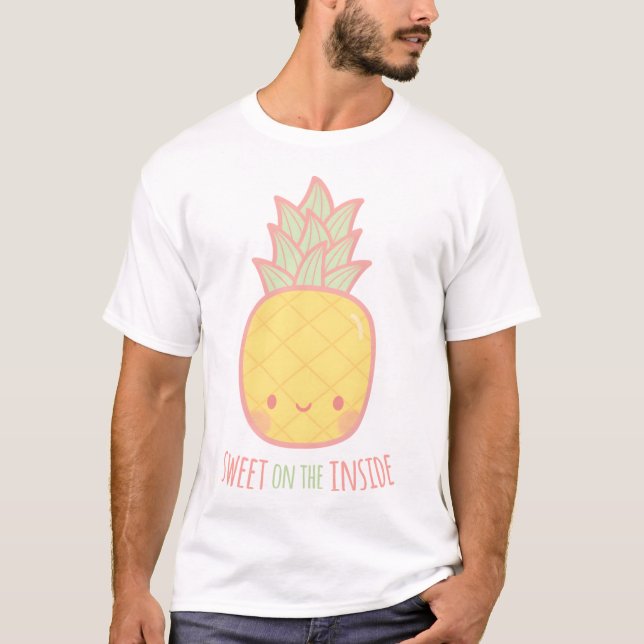 T-shirt Douceur mignonne sur l'ananas intérieur (Devant)