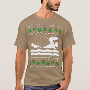 T-shirt Douche de Noël moche nager