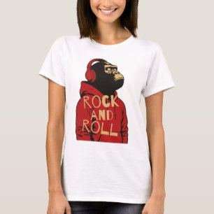 T-shirt Doudoune Gorilla Rock And Roll