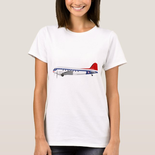 T-shirt Douglas DC-3 Skytrain Northwest Airlines (Devant)