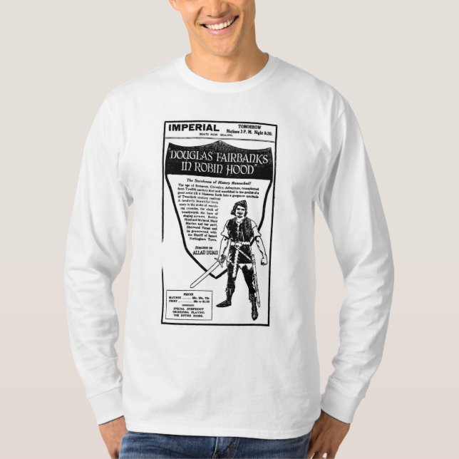 T-shirt Douglas Fairbanks Robin Hood 1923 (Devant)