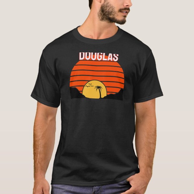 T-shirt Douglas Palm Sunset Dunes Vintages rétro (Devant)