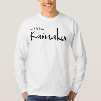 T-shirt Douille blanche des hommes de Kainaku 3 la longue