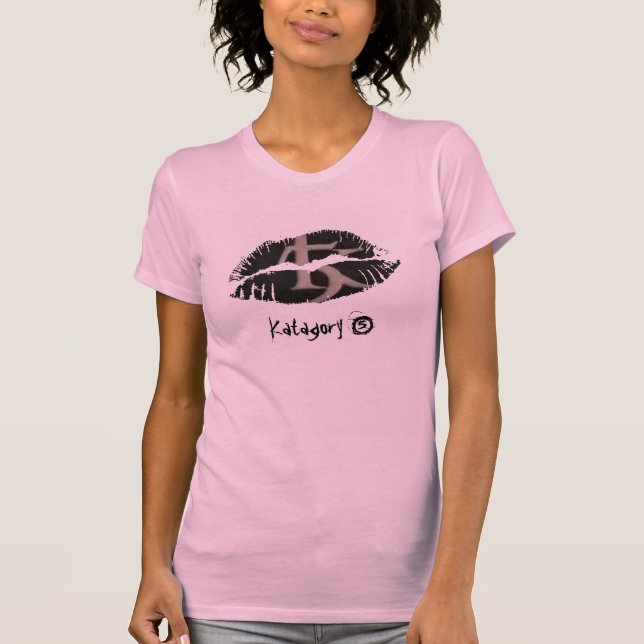 T-shirt Douille chaude de casquette des dames aa de lèvres (Devant)