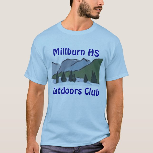 T-shirt Douille courte bleue (Devant)