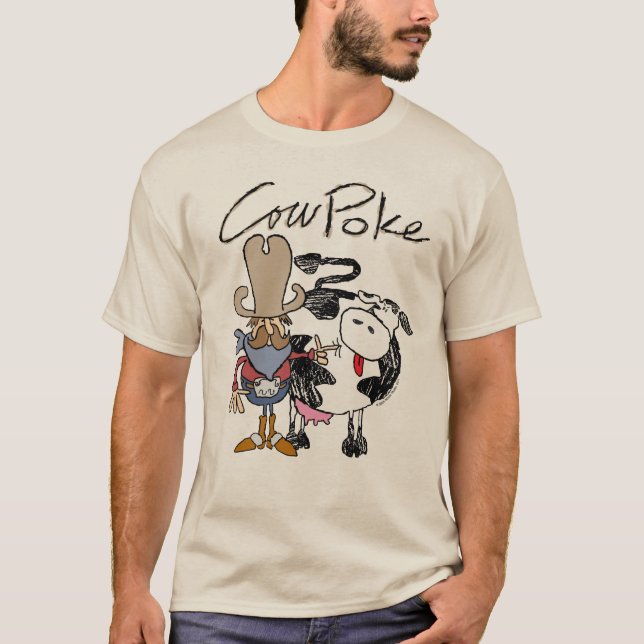 T-shirt Douille de base de poussée de vache longue (Devant)