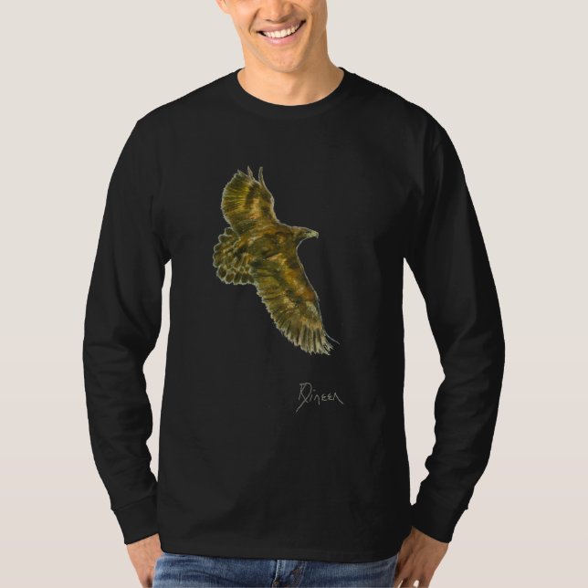 T-shirt Douille de base d'or d'Eagle longue (Devant)