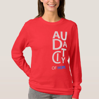 T-shirt Douille de dames de concepteur de "audace" longue