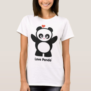 T-shirt Douille de dames de Panda® d'amour longue
