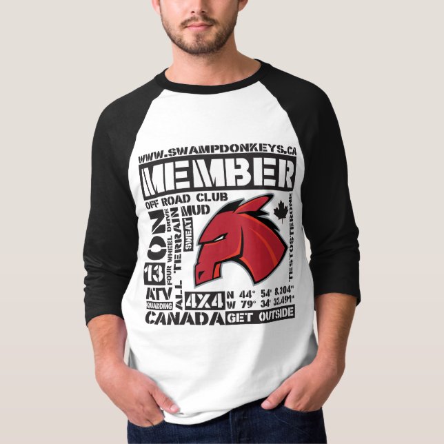 T-shirt Douille de l'Étiquette-Motte de terre 3/4 de mot (Devant)