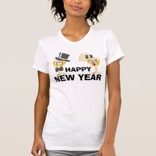 T-shirt Douille de short de bonne année/habillement des