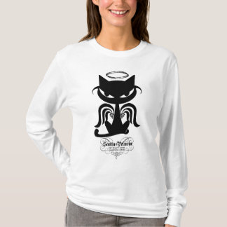 T-shirt douille des dames aa Hoody de santapelucia longue