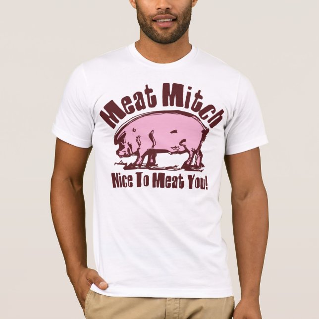 T-shirt Douille des femmes de Mitch de viande la longue (Devant)