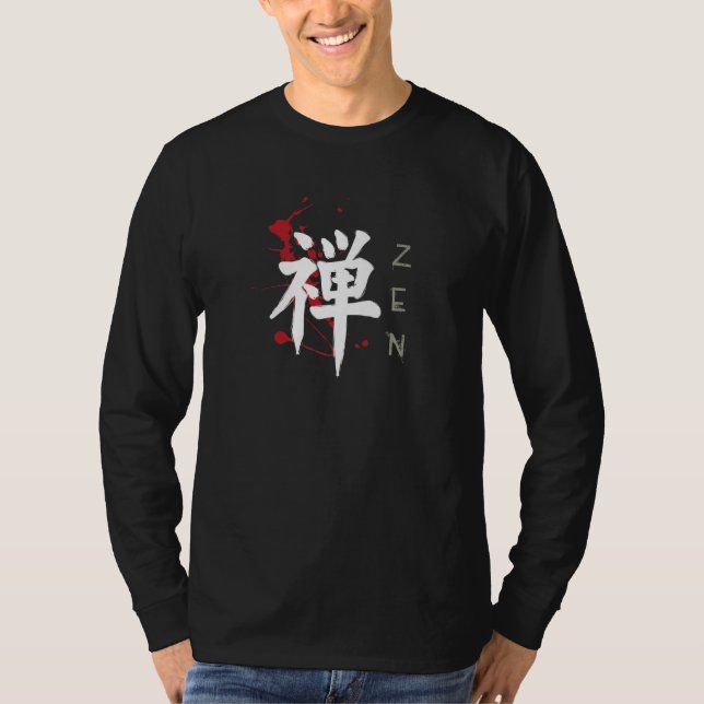 T-shirt Douille des hommes de zen la longue (Devant)
