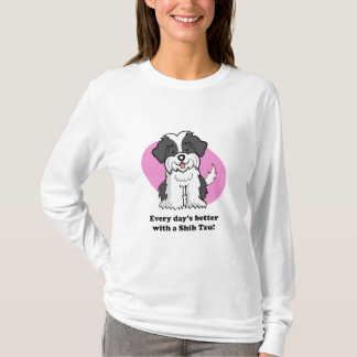 T-shirt Douille mignonne de Shih Tzu de chien de bande