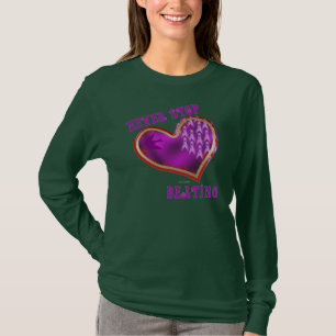 T-shirt Douille nanoe de dames de coeur de Cancer