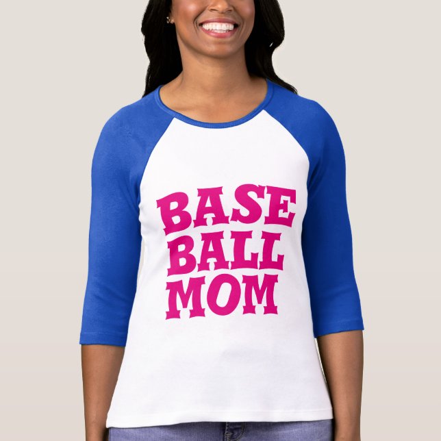 T-shirt Douille personnalisée Jersey de la maman 3/4 du (Devant)