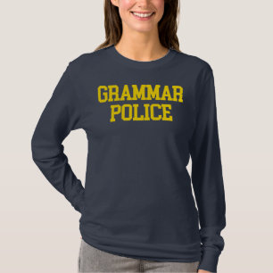 T-shirt Douille T de police de grammaire longue
