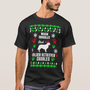 T-shirt Douilles chaudes Golden Retriever Cuddles Noël L