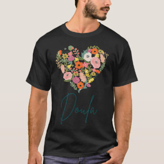 T-shirt Doula Job Pride Best Doula Fête des Mères Floral H