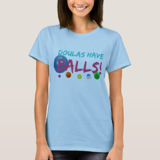T-shirt Doulas ont la pièce en t de boules