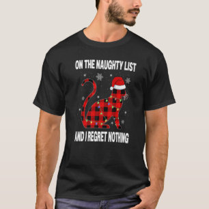 T-shirt Douleur Rouge Sur La Liste De Coquins Et Je Regret