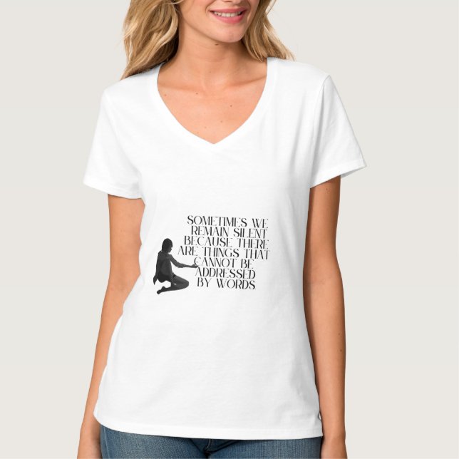 T-shirt Douleur silencieuse - Conception de devis émotionn (Devant)