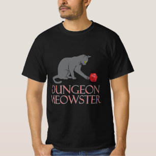 T-shirt Doungeon Meowster Drôle RPG Chat avec dés
