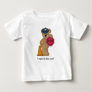 T-shirt d'ours de nounours de policier