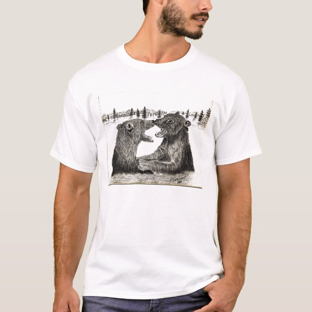 T-shirt d'ours gris (Devant)