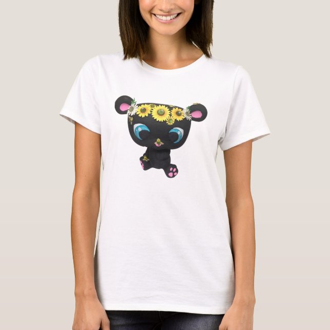 T-shirt d'ours noir (Devant)