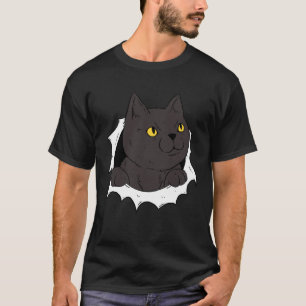 T-shirt Doux Chaton Déchiré Tissu   Chat  Propriétaire de 
