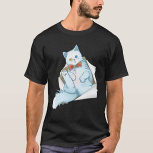 T-shirt Doux Chaton Déchiré Tissu Doux Chat Propriétaire D