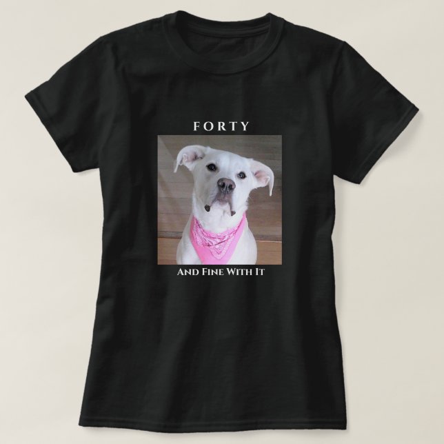 T-shirt Doux Chien Confiance Aux Yeux Souloureux 40 Roses (Design devant)