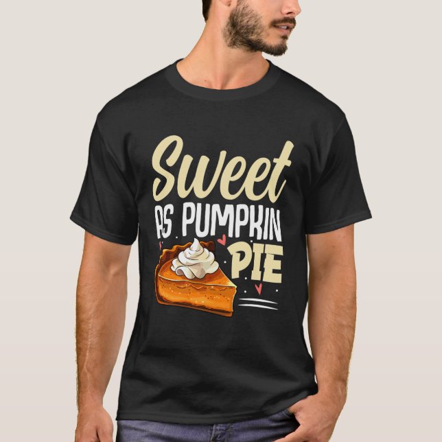T-shirt Doux comme la tarte au potiron Thanksgiving vacanc (Devant)