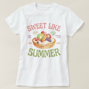 T-shirt Doux comme l'été, fruits à l'aquarelle