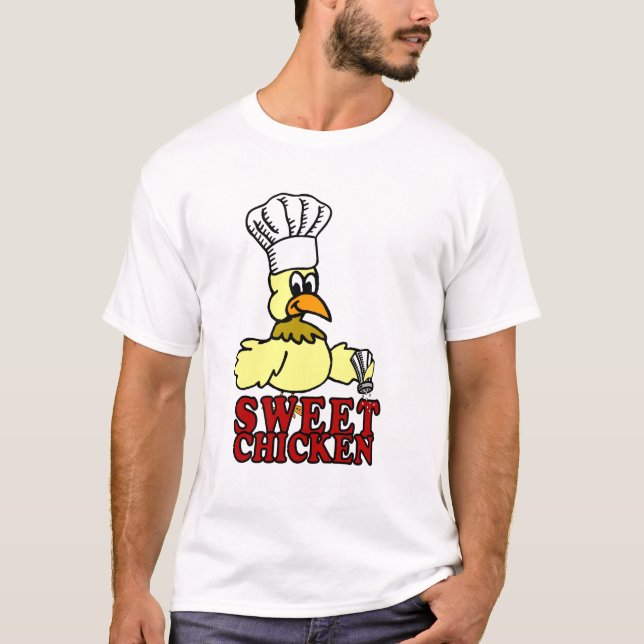 T-shirt doux de BBQ de poulet (Devant)
