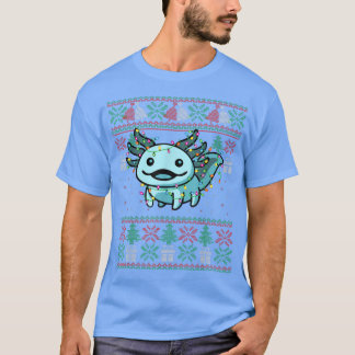T-shirt Doux de Noël Anime moche drôle mignon Aolotl Lig