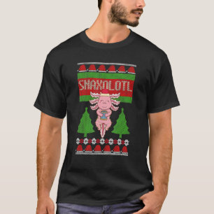 T-shirt Doux de Noël laid Mexicain Snaxolotl Axolotl H