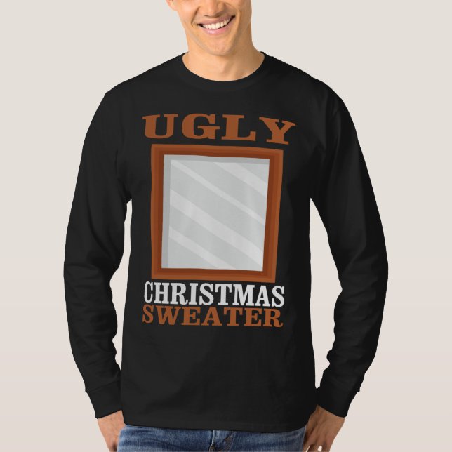 T-shirt Doux de Noël moche avec miroir graphique drôle X (Devant)