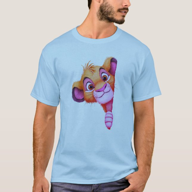 T-shirt Doux dessin animé roi de la jungle (Devant)